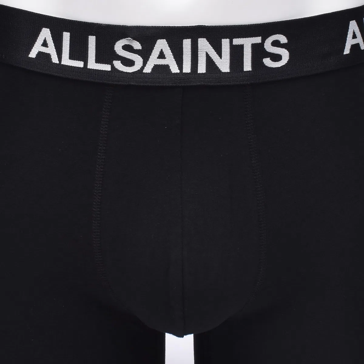 AllSaints Boxer Uomo con Tasca Sagomata, Nero
