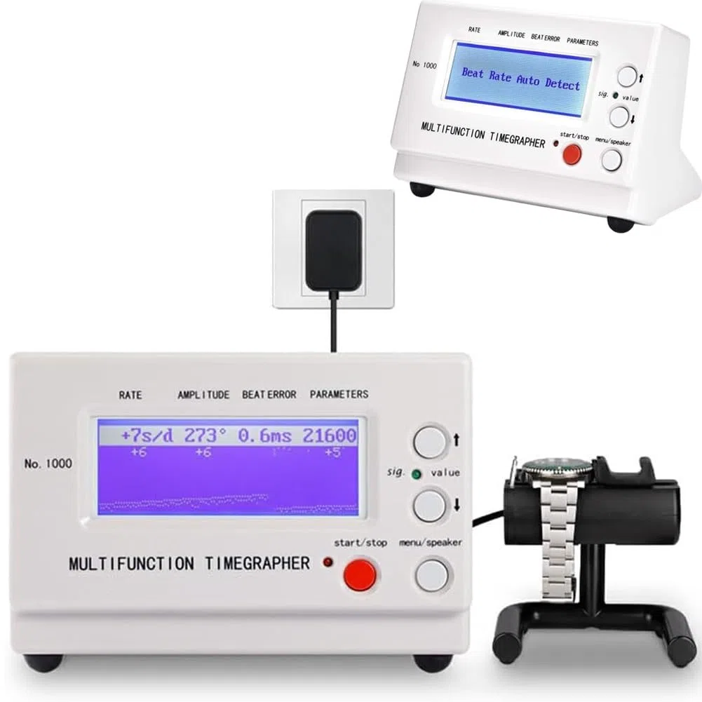 Professional Timegrapher NO.1000, Strumento Di Calibrazione Della Sincronizzazione Degli Orologi, Con Sensore Microfono E Display LCD, Sei Direzioni Totali, For Orologi Meccanici/automatici