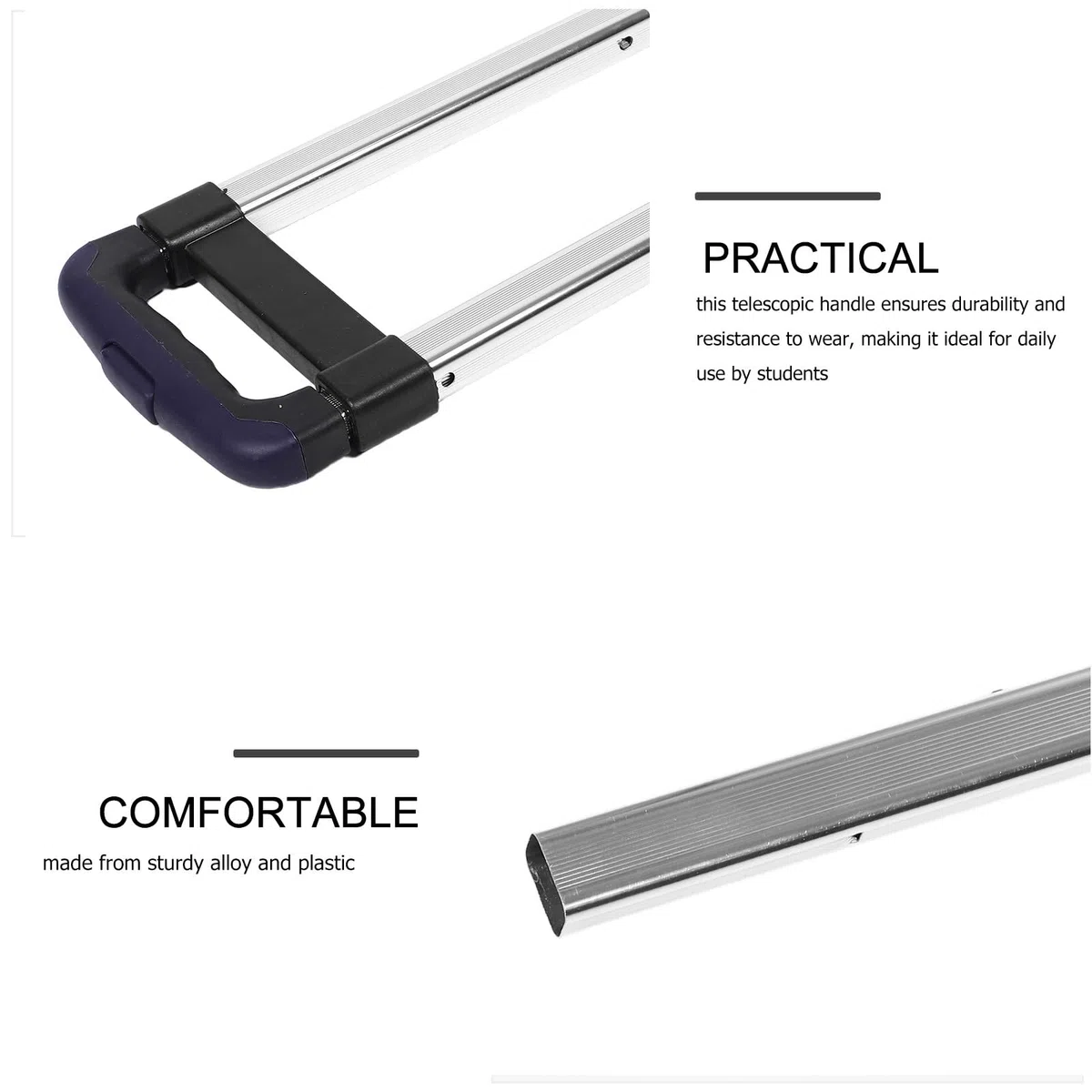 Mipcase Adattatore Telescopico per Trolley Zaino Scuola in Lega e Plastico Resistente All'usura Installazione Rapida per Ragazzo Ragazza Studenti