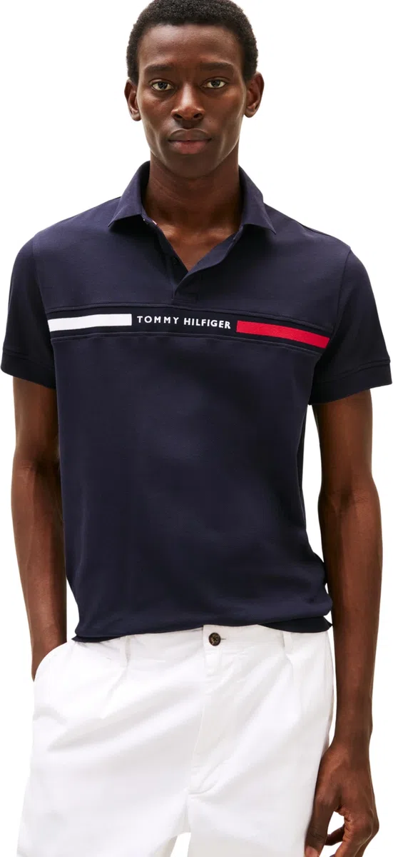 Tommy Hilfiger Uomo Maglietta Polo Maniche Corte Chest Insert Regular Fit