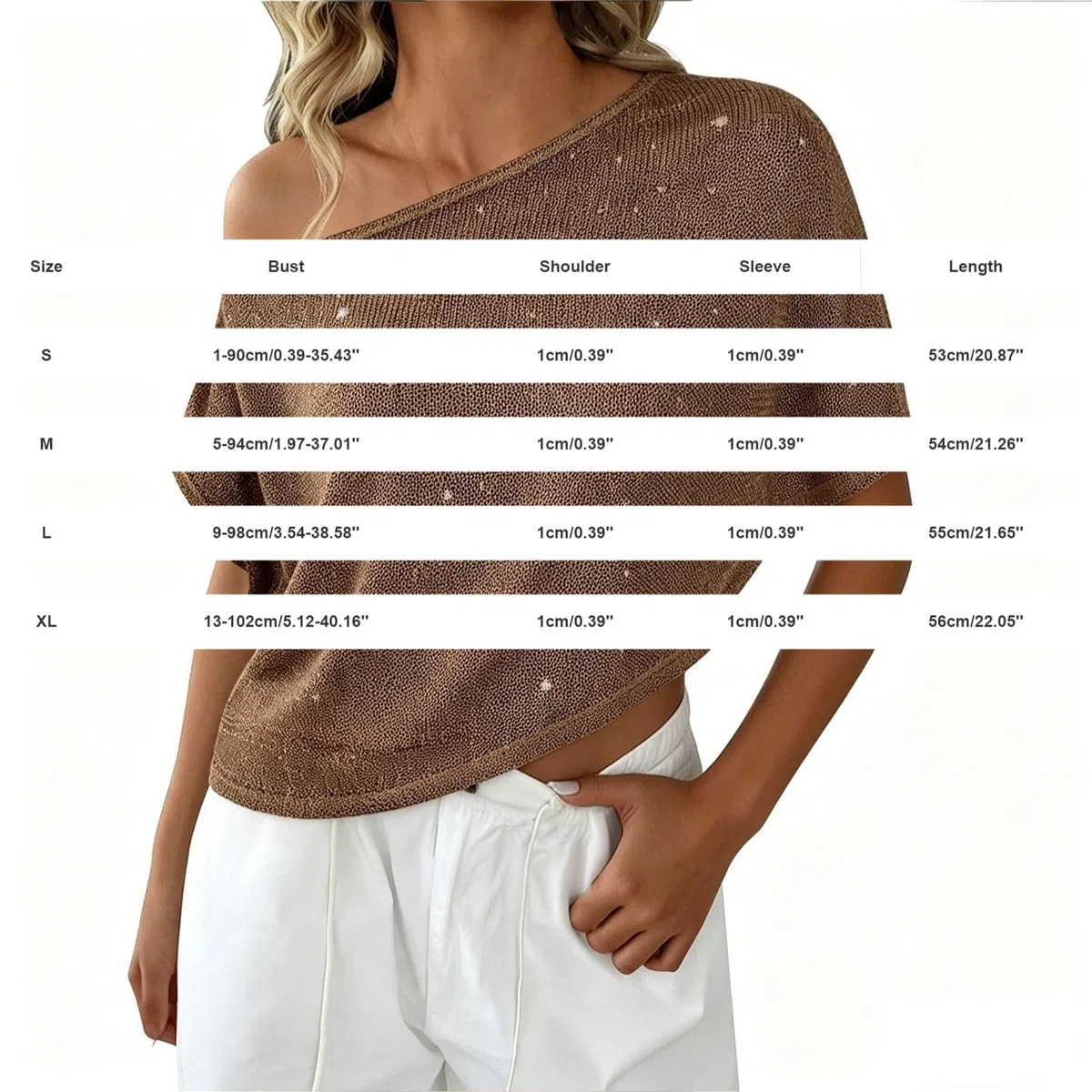 Poncho Da Donna Lavorato A Maglia Velata - Maglia Donna All'Uncinetto Spalle Esposte Maglione Scialle All'Uncinetto Scialle Monospalla Leggera Traspirante Camicetta Per Spiaggia O Tempo Libero