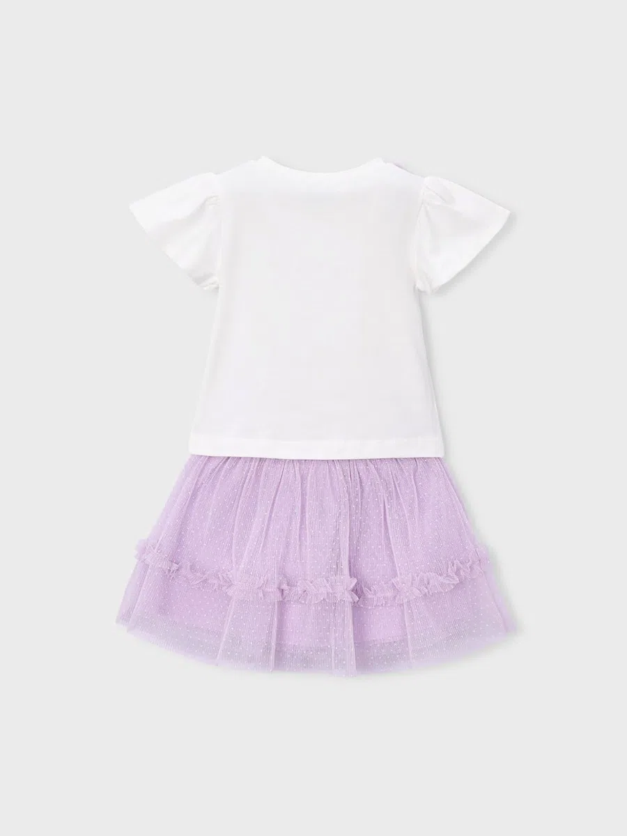 Mayoral Compl.Gonna Tulle per Bambine e Ragazze Malva