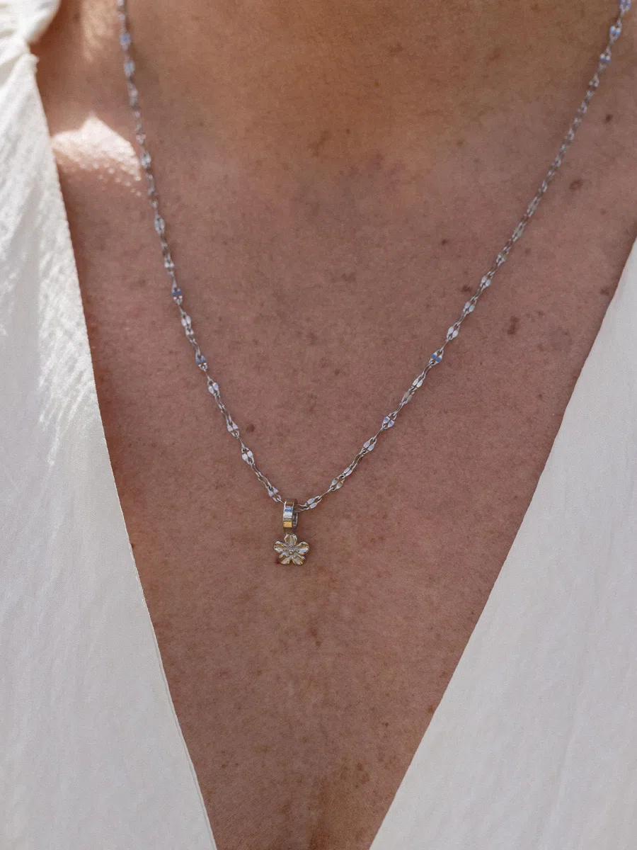 Purelei Birth Flower Charms – Ciondolo mese di nascita – simbolo di fedeltà e saggezza – acciaio inox placcato oro – per collane e braccialetti, März, Acciaio inossidabile