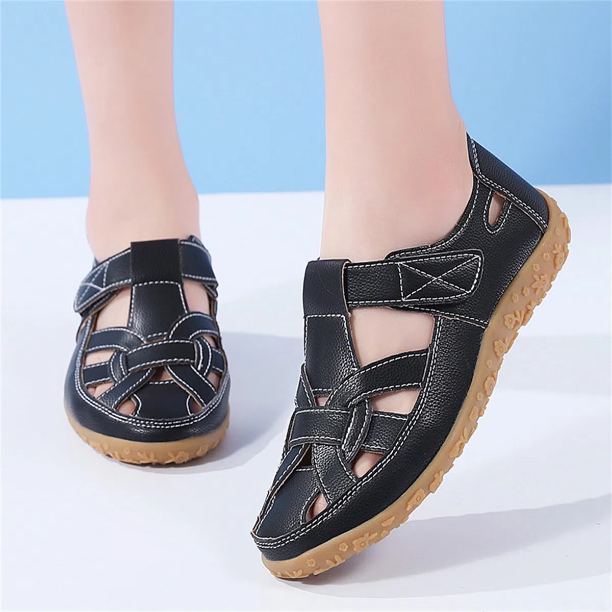 Sandali Chiusi Davanti Donna Estive Eleganti con Zeppa Leggere Comodi Sandali Ortopedici Chiuse Moda Sandalo con Strappo Bassi Antiscivolo Morbido Scarpe da Camminata Sandalo Sportivo Trekking 2025