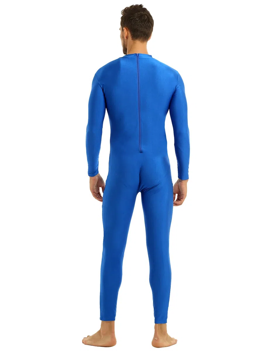 TiaoBug Tuta da Ginnastica Uomo Body Sportivo Elastico Tuta Intera da Palestra Running Body da Ballo Danza Allenamento Leotard Bodysuit Aderente Jumpsuit Sportswear