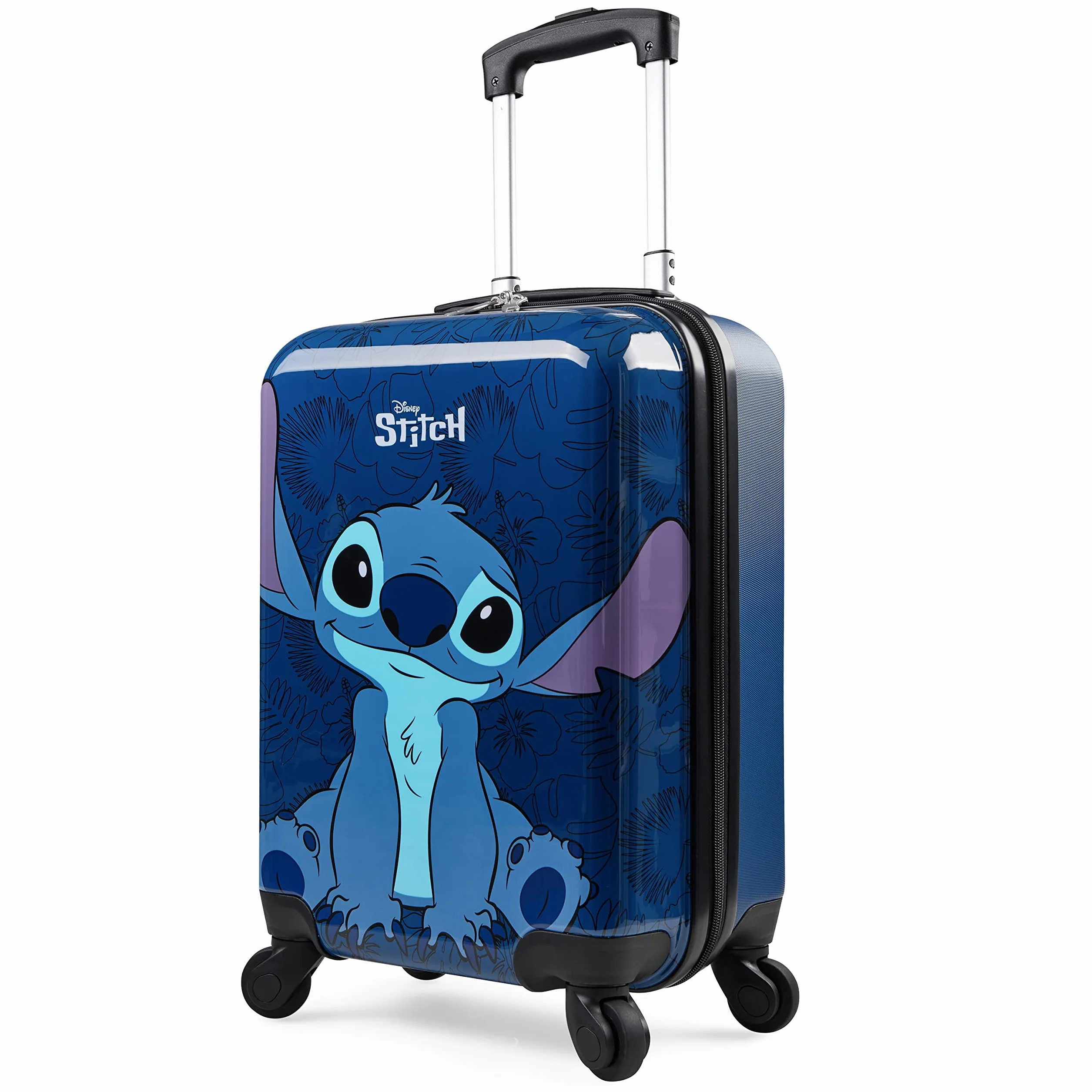 Disney Stitch Valigia Rigida 49 Centimetri 30 Litri con 4 Ruote - Regalo per Bambini (S (L49cm x W33cm - 30L), Marina)
