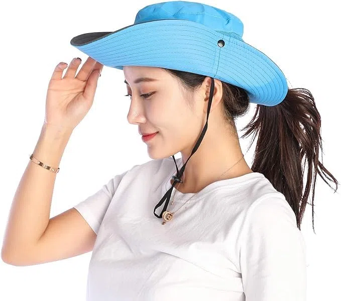 Cappello da Sole Donna Cappello Pieghevole Tesa Larga - Protezione UV Traspirante per Giardinaggio,Viaggi,Escursionismo,Pesca Cappello Donna Estivo