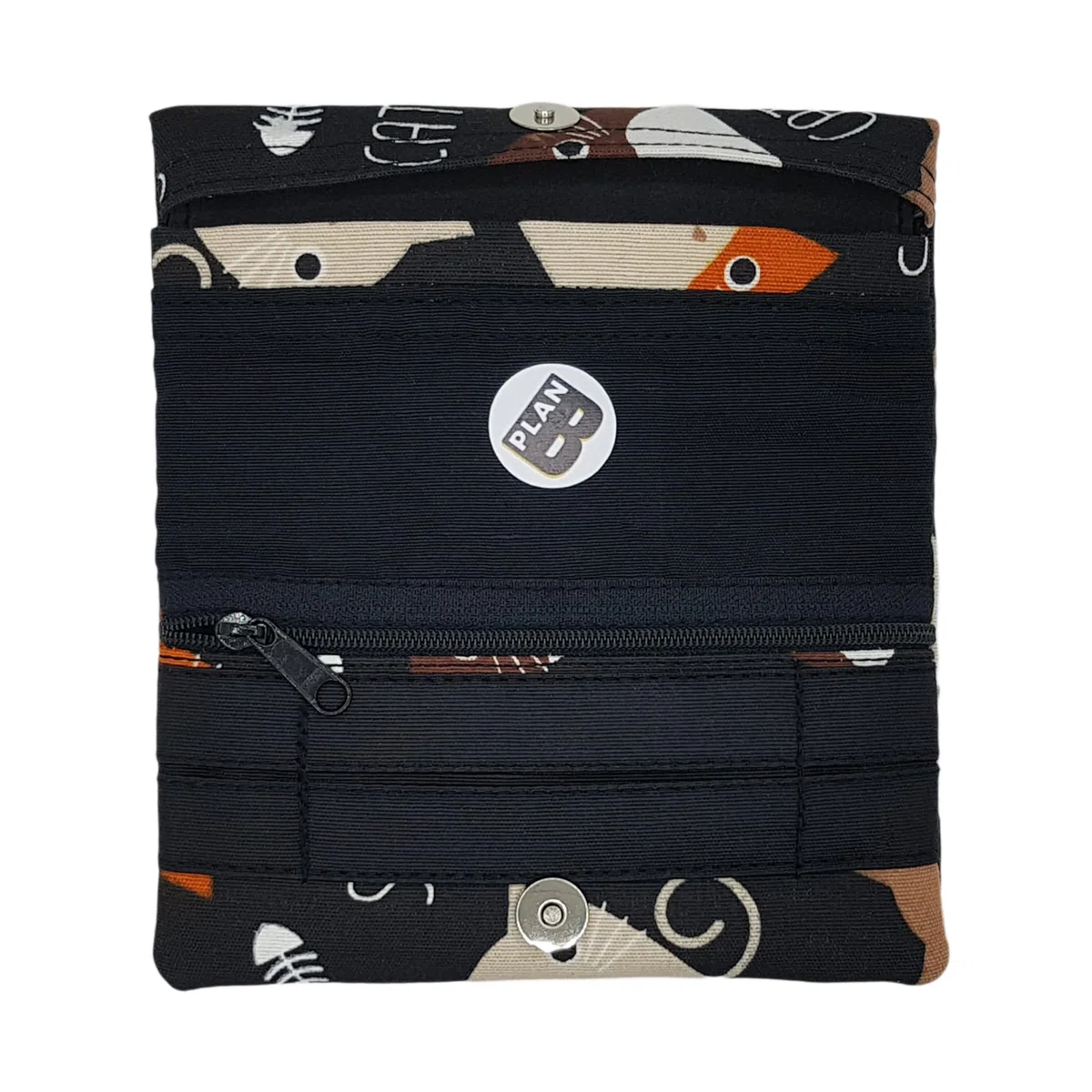 Plan B, Portasigarette Tabacco Trinciato, Yolo 02, 16 x 8,5 cm, 50 gr, con Borsa Interna in Gomma EVA, Gatti su Sfondo Scuro, Donna, Tessuto (Cats)