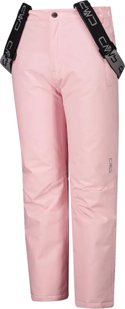 CMP Clima Protect - Pantaloni da sci per bambini, con bretelle rimovibili, colore: rosa