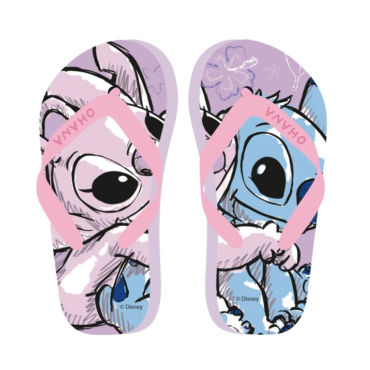 Disney Stitch Infradito da Ragazze, Motivo Stitch e Angel Sandali Estivi, Taglie EU 28 a 35