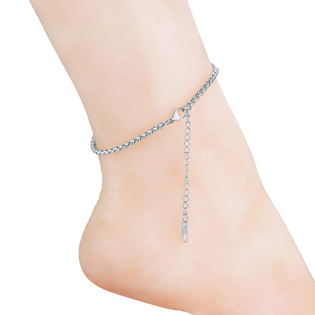 PROSTEEL Cavigliera a Catena Regolabile Set Impilabili Estetica Tricolore Cavigliera Donna Minimalismo Vacanze al Mare