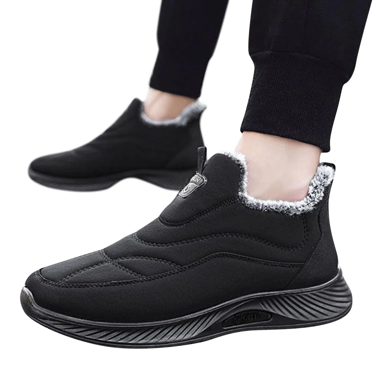 Scarpe Neve Uomo Invernali Comode Stivali Antiscivolo Foderati Caldo Stivaletti Camminata Casual Militari Scarpe Doposci Impermeabili Imbottiti Classico Scarponi Antinfortunistica Stivali Da Sci