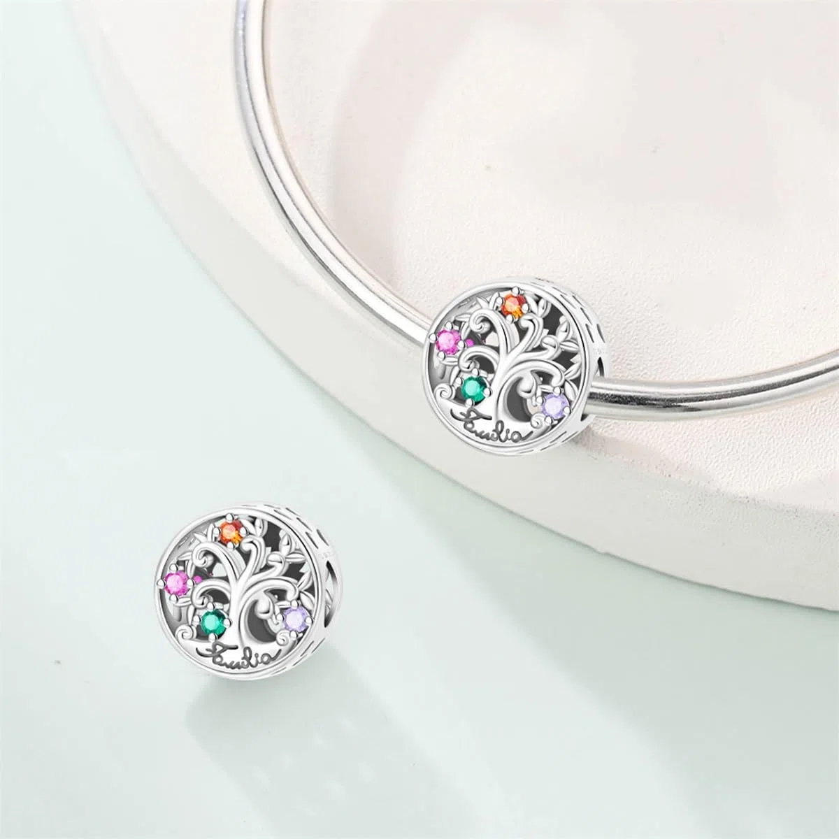 LIGHTDOG Ciondolo da donna in argento 925, compatibile con bracciali Pandora e in stile europeo, regalo per la Festa della Mamma e San Valentino