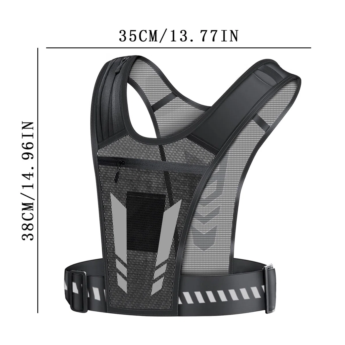 Running Vest - Supporto per telefono portatile, supporto per telefono cellulare a spalla riflettente, allenamento traspirante gilet da corsa riflettente sport da jogging cintura regolabile
