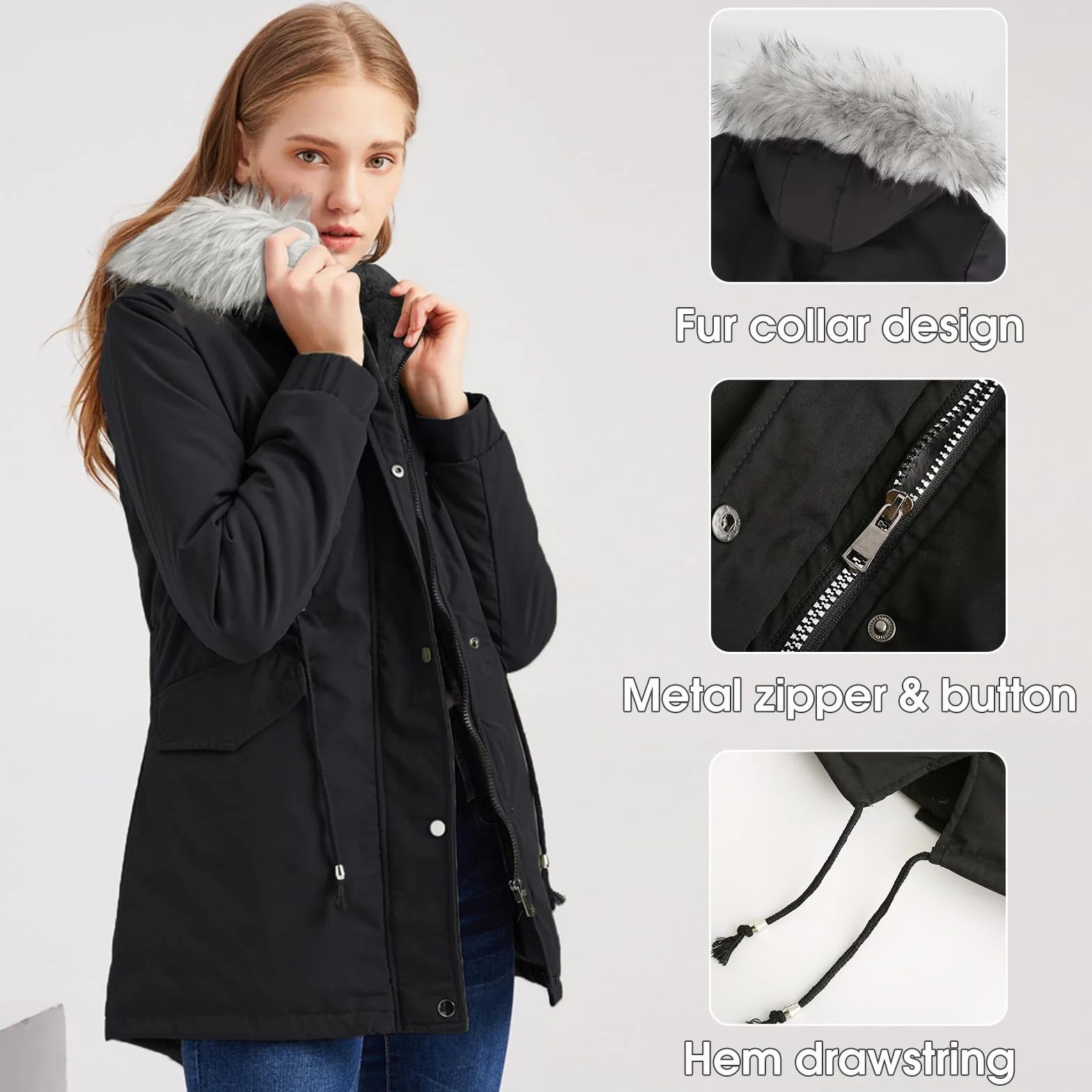 Tuopuda Tuopuda-jad07062202 cappotto invernale donna Donna