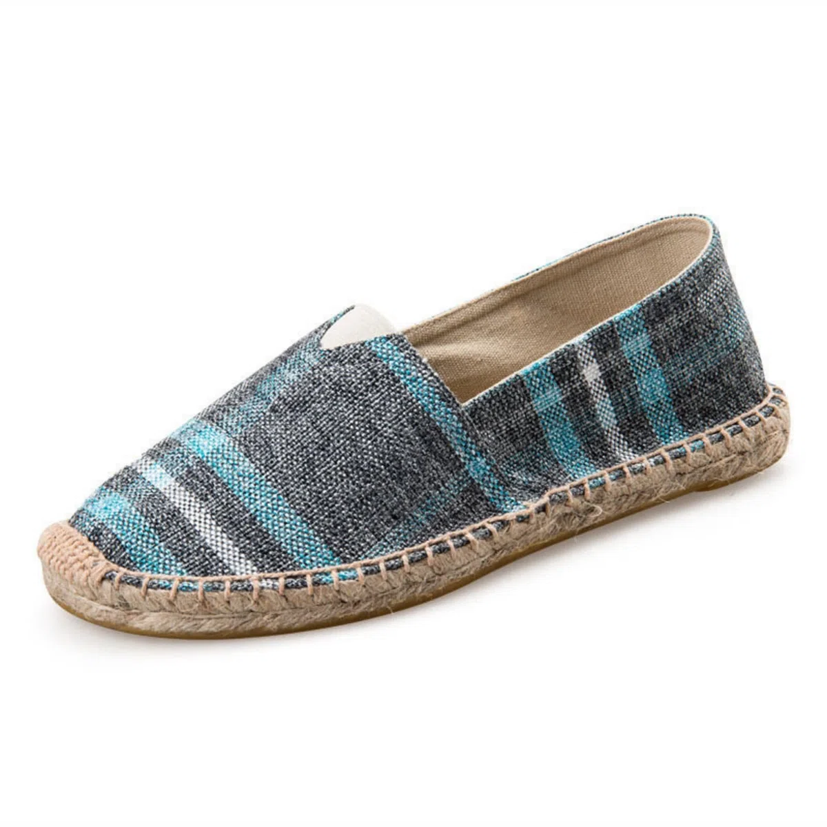Morbuy Scarpe Espadrillas Basse Classiche per Uomo e Donna, 35-45 Espadrillas Flats Slip On in Tela Elegante Comodo Leggere Scarpe Basse ed Estive con Suola in Juta e Gomm