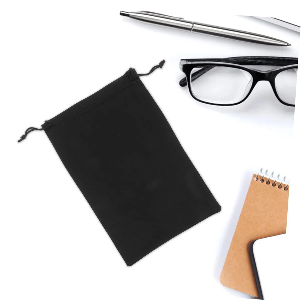 YARNOW Custodia Per Occhiali Da Sci e Maschera Da Neve in Microfibra Nera 25x14 Cm, Set 10 Pezzi Leggeri e Protettivi Per Trasporto e Conservazione, Per Sport Invernali e Outdoor