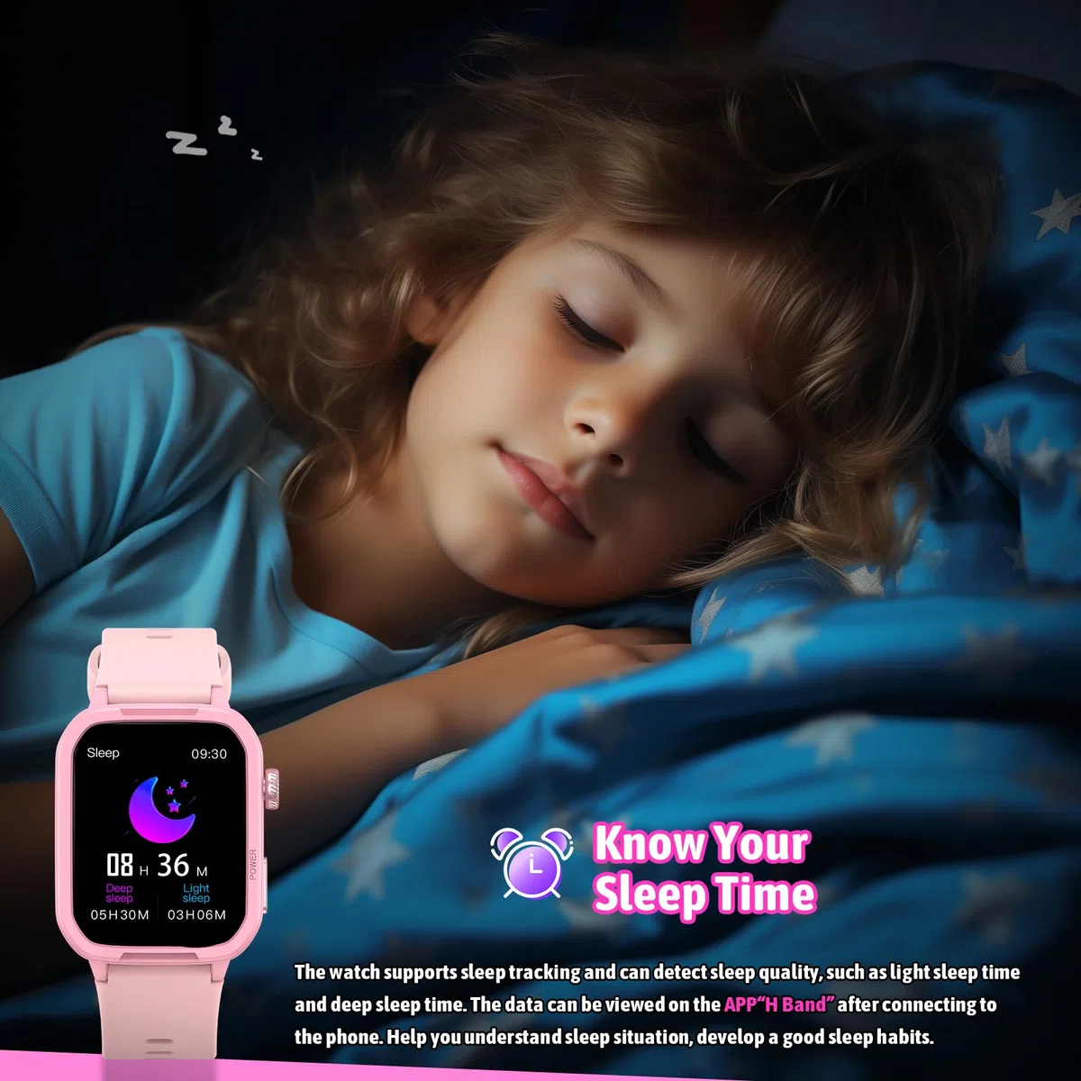 JOYELE Smartwatch Bambini, Fitness Tracker Orologio Bambina, Impermeabile Orologio Ragazza e Ragazzo con 19 Sportive, Contapassi, Sveglia, Orologio Intelligente per Bambini 3-16 Anni Regalo (Rosa)