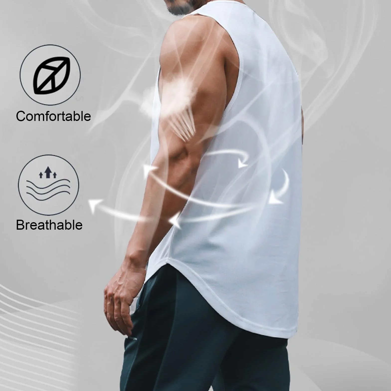 Canotte da palestra da uomo senza maniche Litthing, per bodybuilding, gilet ad asciugatura rapida, maglietta da allenamento estiva, per fitness e atletica, canotte muscolari.