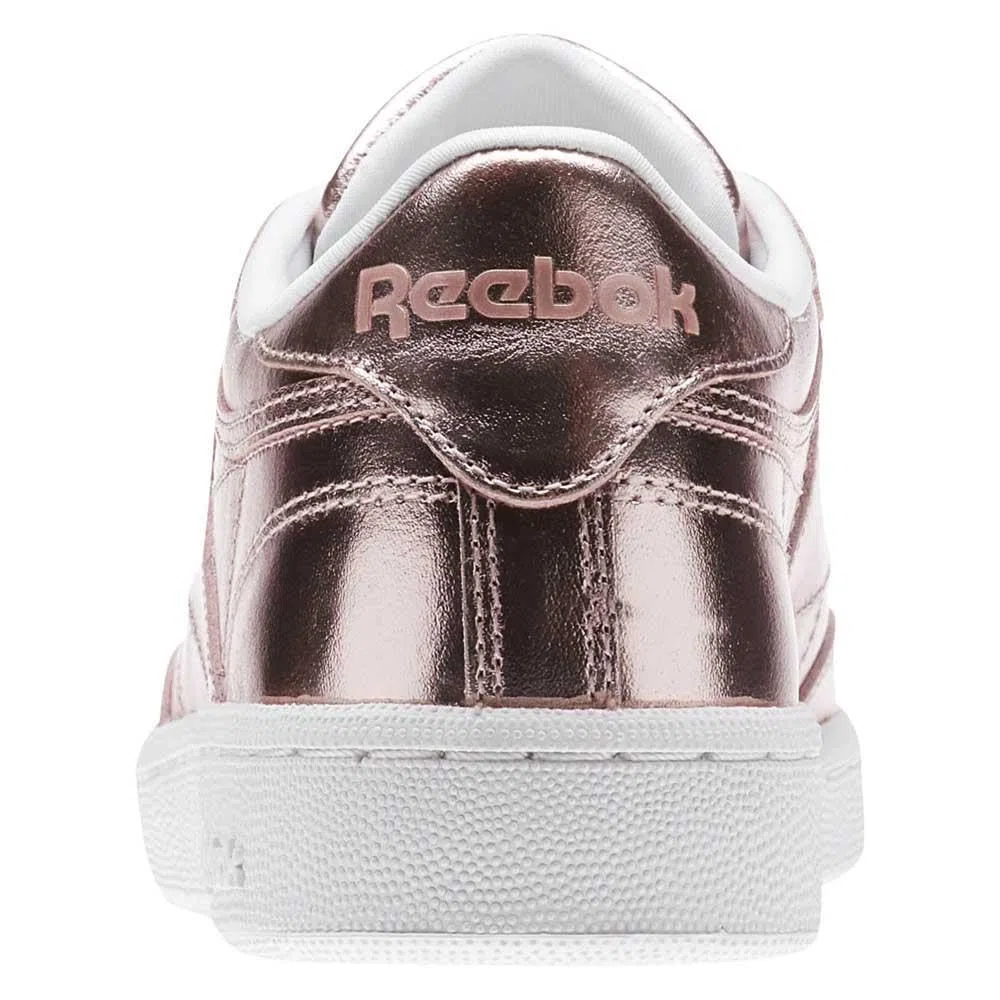 Reebok Scarpe da Tennis Club C 85 S Shine Donna, Nero Argento, 37 EU