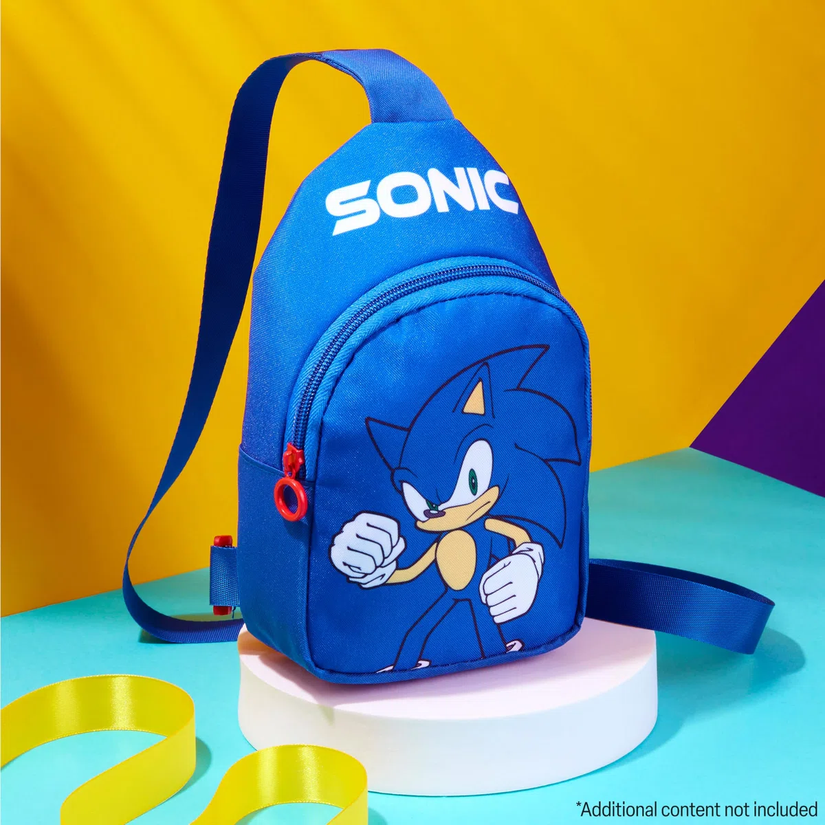 Get Trend SONIC THE HEDGEHOG Borsa Tracolla Bambino, Scomparto con Cerniera e Tracolla Regolabile, Idea Regalo per Gamer