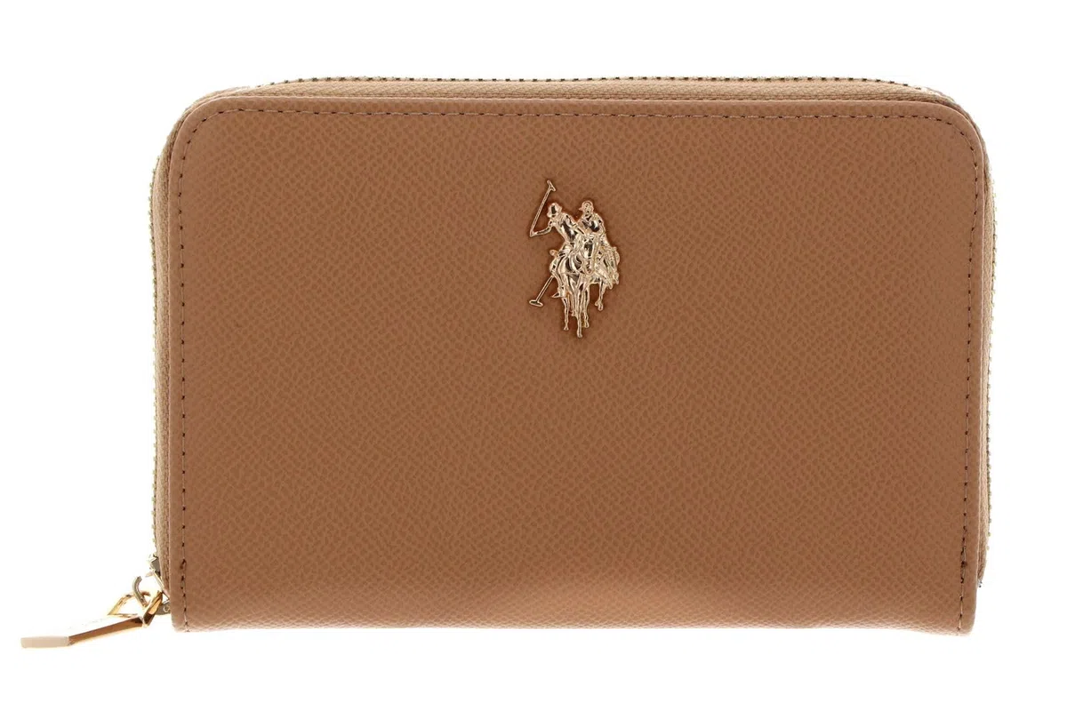 U.S. Polo Assn. portafoglio Jones Zip Wallet Camel marrone chiaro