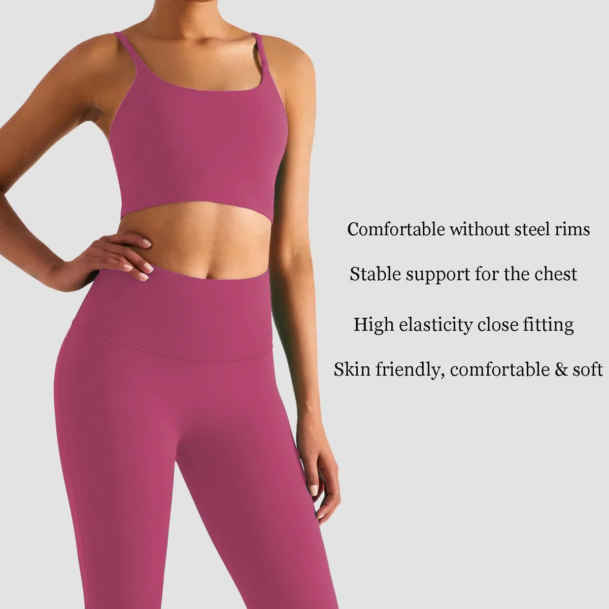 Reggiseno Sportivo Donna Top Sportivo Donna Sport Basic Top Reggiseno Sportivo con Spalline Sottili Reggiseno Yoga con Imbottiture Estraibili Reggiseni Sportivi Bandeau Comfort Comfy