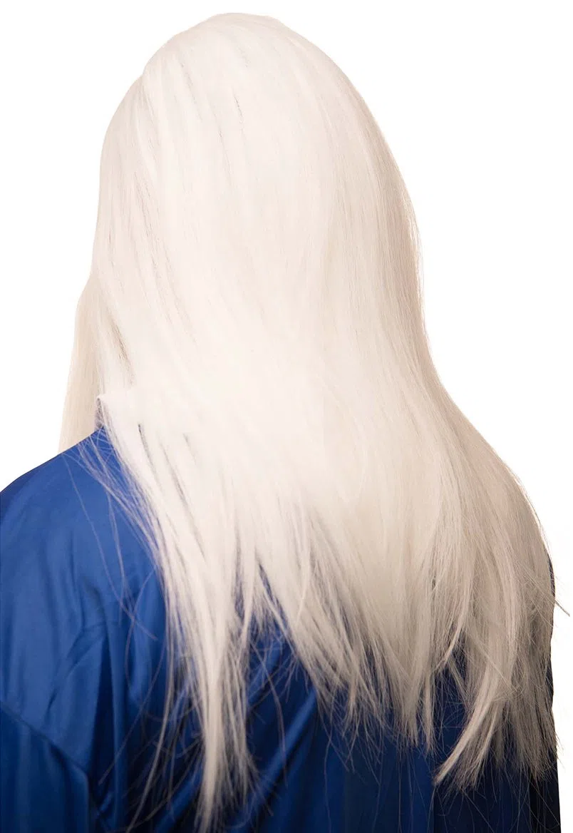 Mago Periquecke in bianco in un set con barba bianca per uomo e donna Mago Mago Gandalf Merlino Carnevale