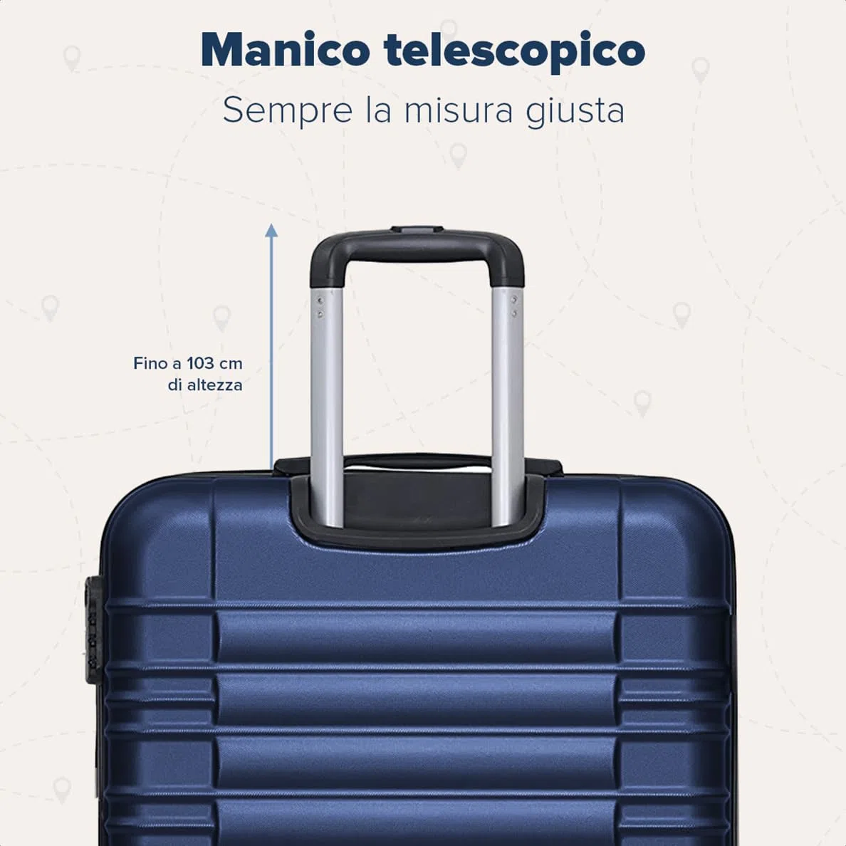 TRVLMORE Trolley Bagaglio a Mano 55x40x20 - Valigia Bagaglio a Mano 55x40x20 - Valigia 10 kg - Valigie Trolley - Valigia Piccola - Trolley da Cabina - Trolley da Viaggio - Blu