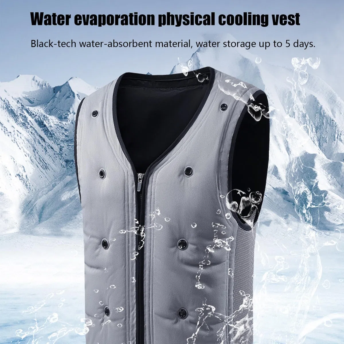 Generico Gilet Rinfrescante Uomo Riutilizzabile Unisex Per Adulti | Gilet Rinfrescante Leggero Con Ghiaccio Motociclismo, Corsa, Sport All'Aperto, Pesca