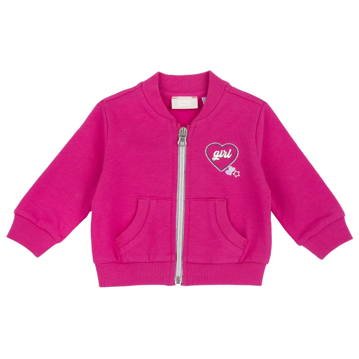 Chicco, Felpa Neonata, con Pratica Chiusura a Zip, Comoda e alla Moda, in Morbido Tessuto, Lavabile in Lavatrice, Abbigliamento Bambina e Ragazza, Designed in Italy