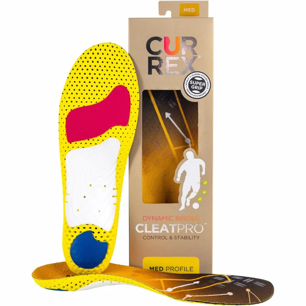 Sottopiede CURREX CleatPro - La vostra nuova dimensione nel calcio. Soletta dinamica per scarpe da calcio o scarpe con tacchetti.