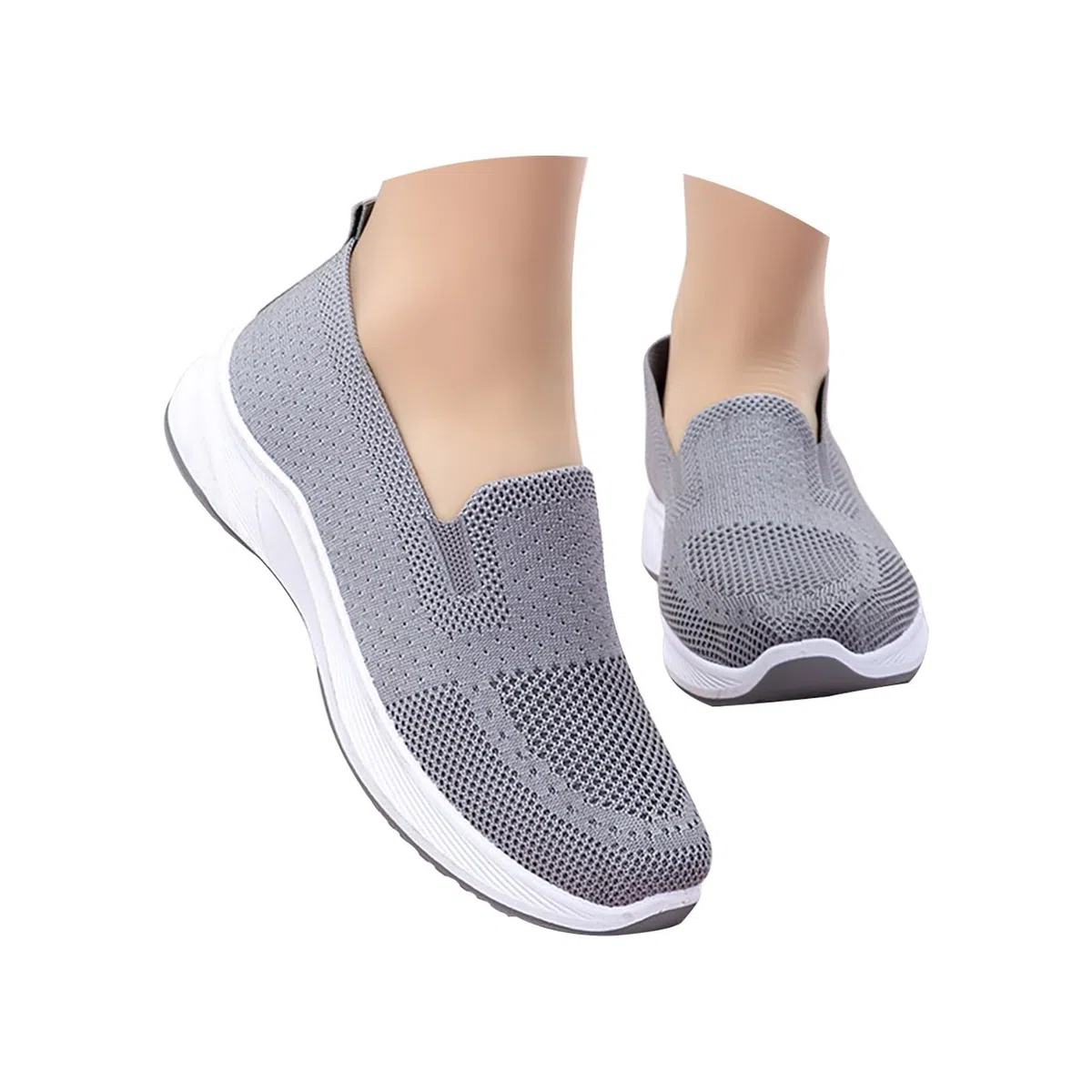 FGUUTYM Scarpe ortopediche da donna con cuscino ad aria, scarpe da ginnastica larghe H infermiere walking in memory foam traspirante maglia scarpe casual slip on sport allenamento scarpe da corsa su
