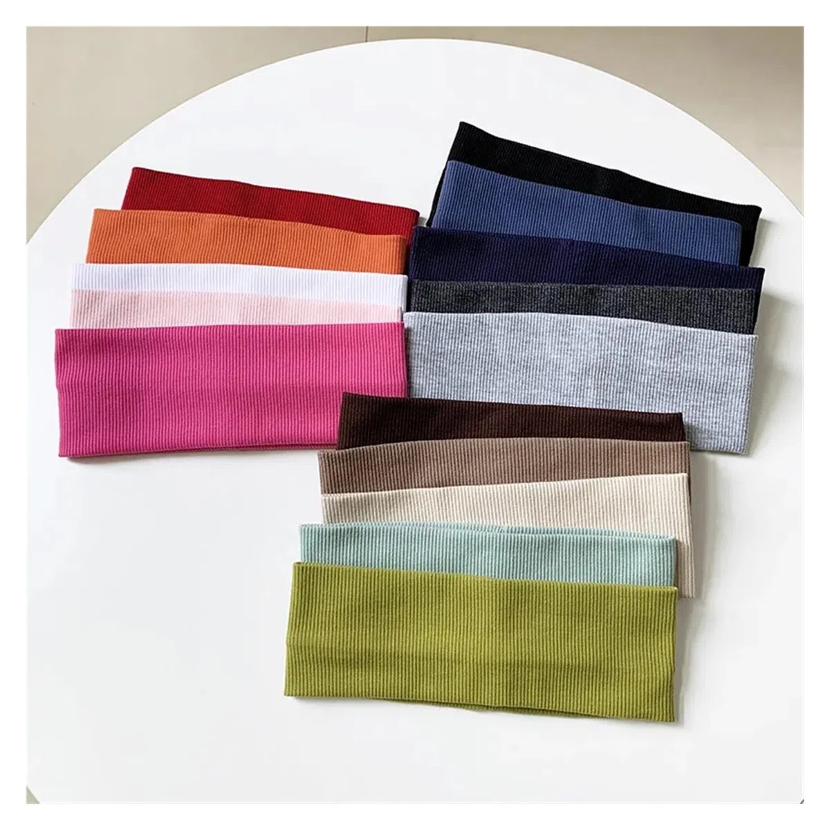 Fasce elastiche per capelli per sport e fitness, confezione da 5, fasce per capelli assorbono il sudore per yoga e corsa, accessori per capelli alla moda