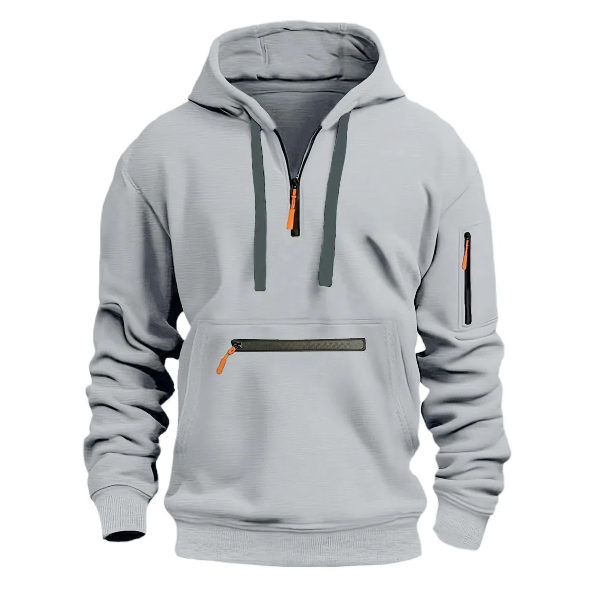 Set da jogging da uomo, 2 pezzi, felpa da jogging in maglia autunnale, morbida, sportiva, con scollo rotondo, tasche, calda, traspirante, confortevole, leggero, allenamento A110