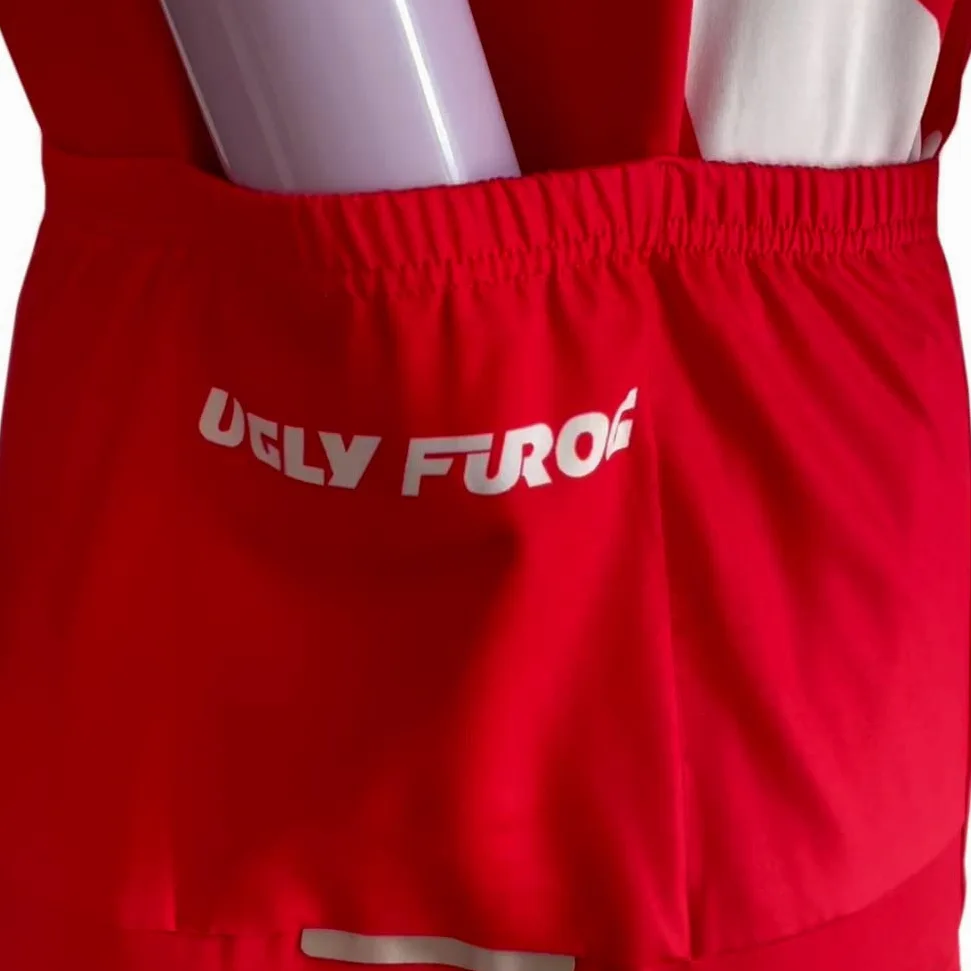 UGLY FROG Magliette da Ciclismo da Uomo Invernale in Pile Completo Maglia Tuta Bicicletta Termico Bib Pantaloni Imbottiti con 20D Gel Traspirante Sportivo