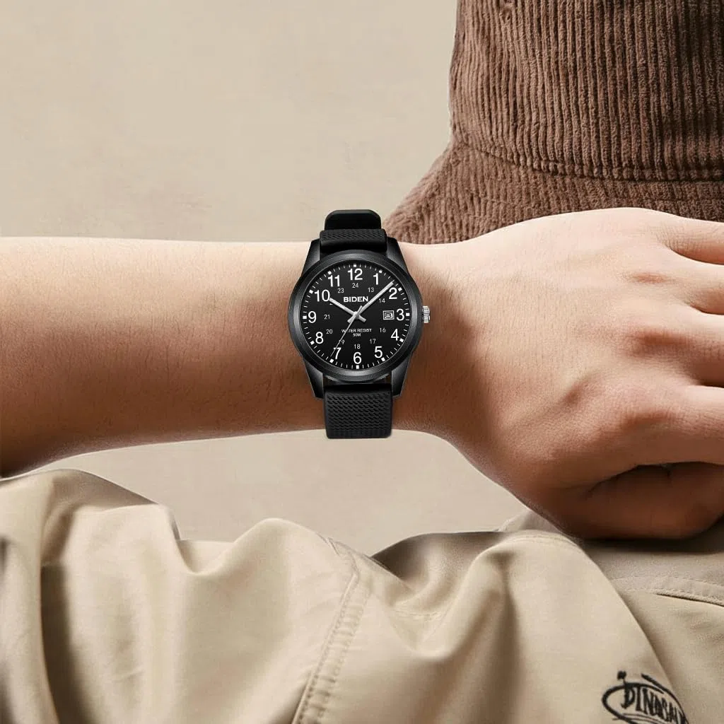 LN LENQIN Orologio Uomo Orologio Analogico al Quarzo da Uomo Impermeabile Casual d'affari di Moda Luminoso Orologio Polso da Uomo Con Data e Cinturino in Silicone