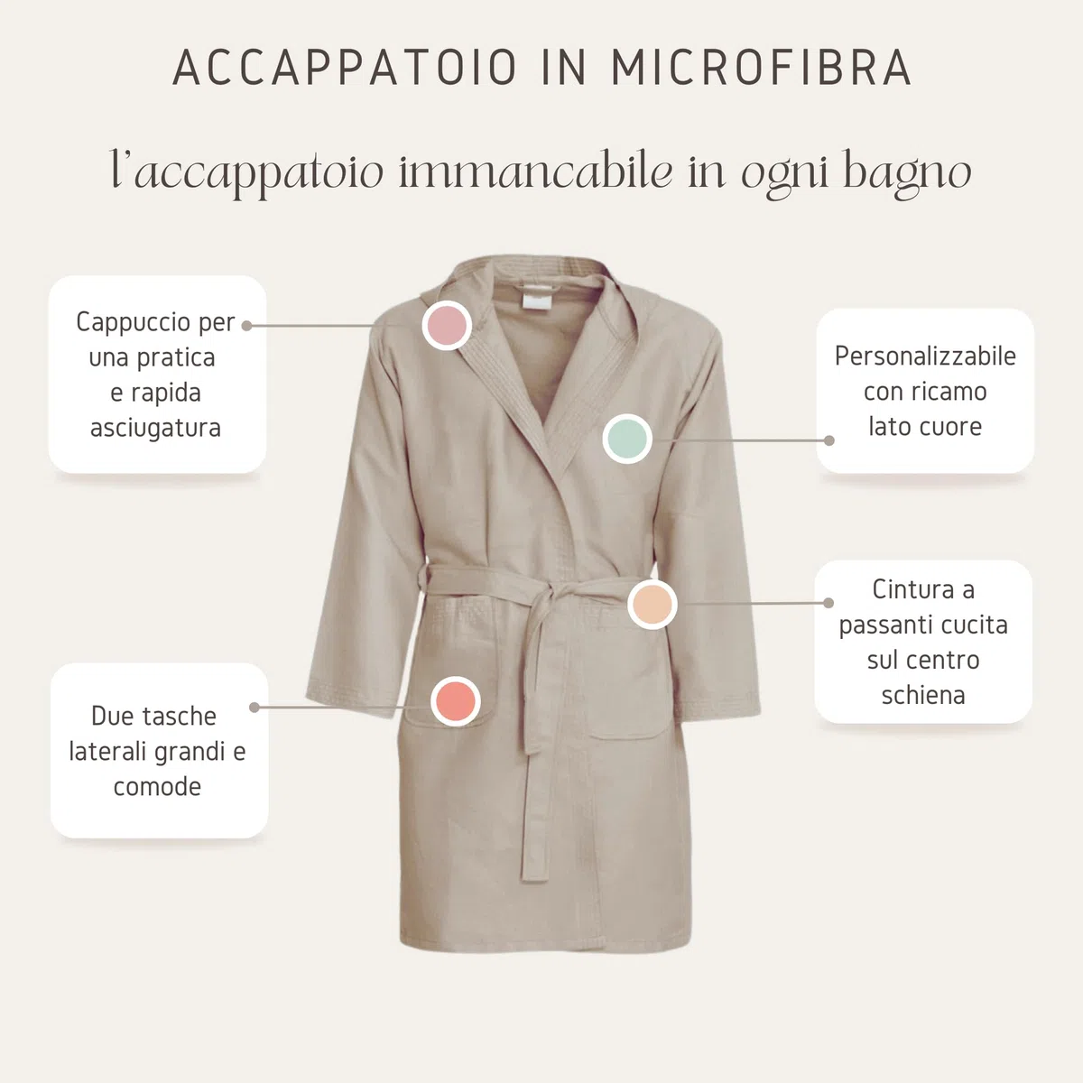 MAYRA Accappatoio Personalizzabile in Microfibra da Piscina, Palestra, Mare | Bambino, Ragazzo, Bimba | Personalizzato con Iniziali, Nome, Logo