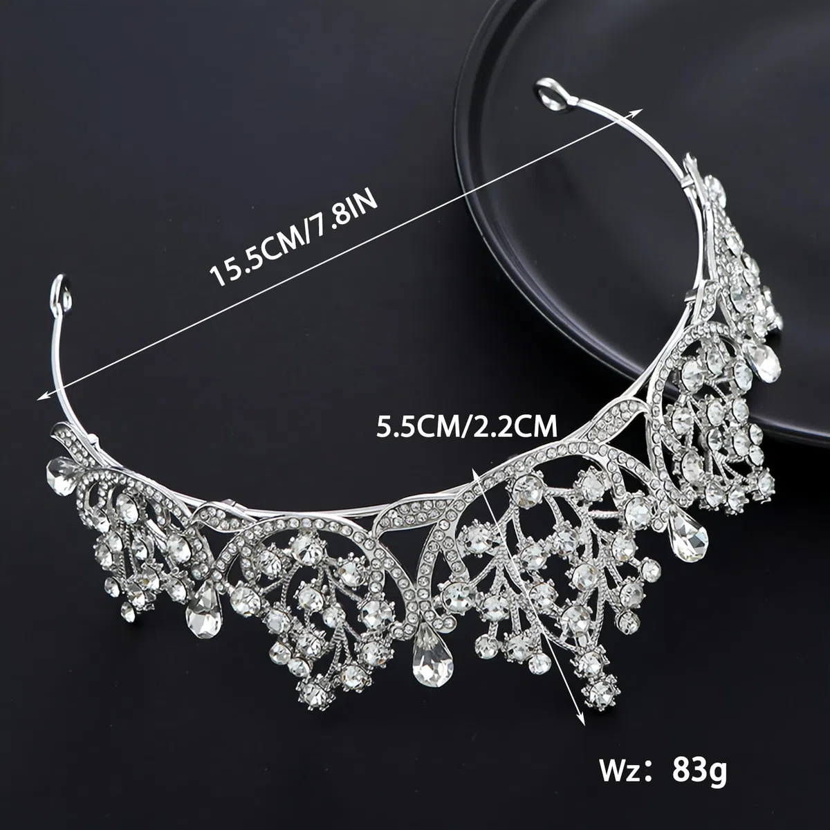 Schneespitze Bridal Tiara cerchietto,Sposa Cristallo Diadem Strass Corona principessa Wedding Tiara per Spettacoli Teatrali Per Matrimoni