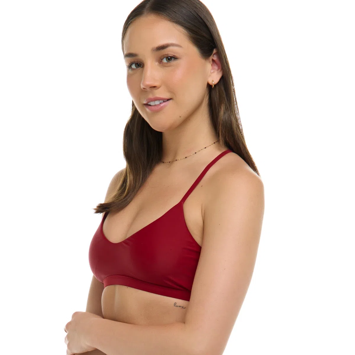 Body Glove Ruth Fixed Triangle Bikini Top Swimsuit with Adjustable Tie Back Detail Parte Superiore Donna
