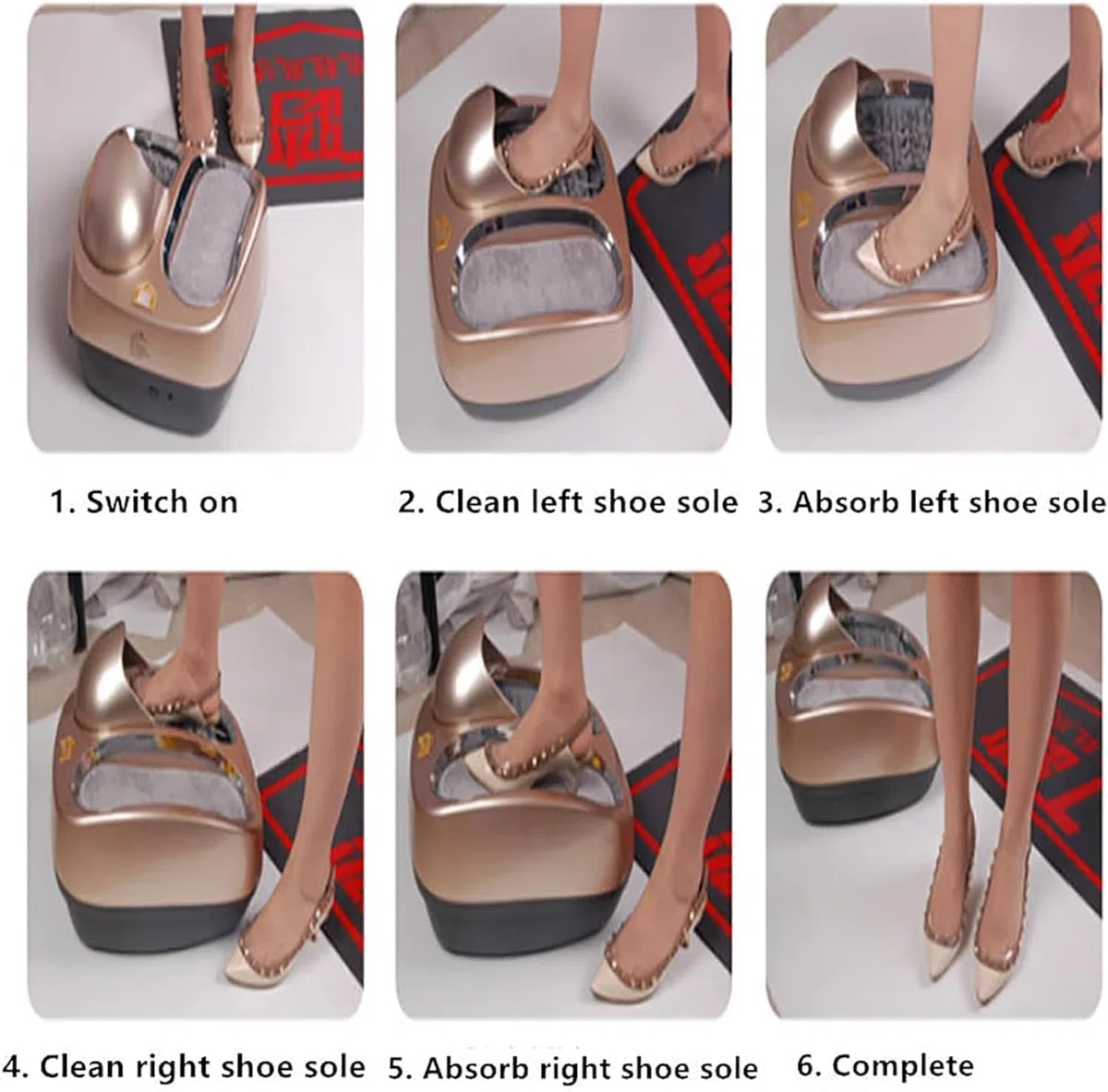 Macchina automatica per la pulizia della suola delle scarpe, per la pulizia della tomaia e della suola, rilevamento touchless, per casa, ufficio, hotel, ingresso in aeroporto