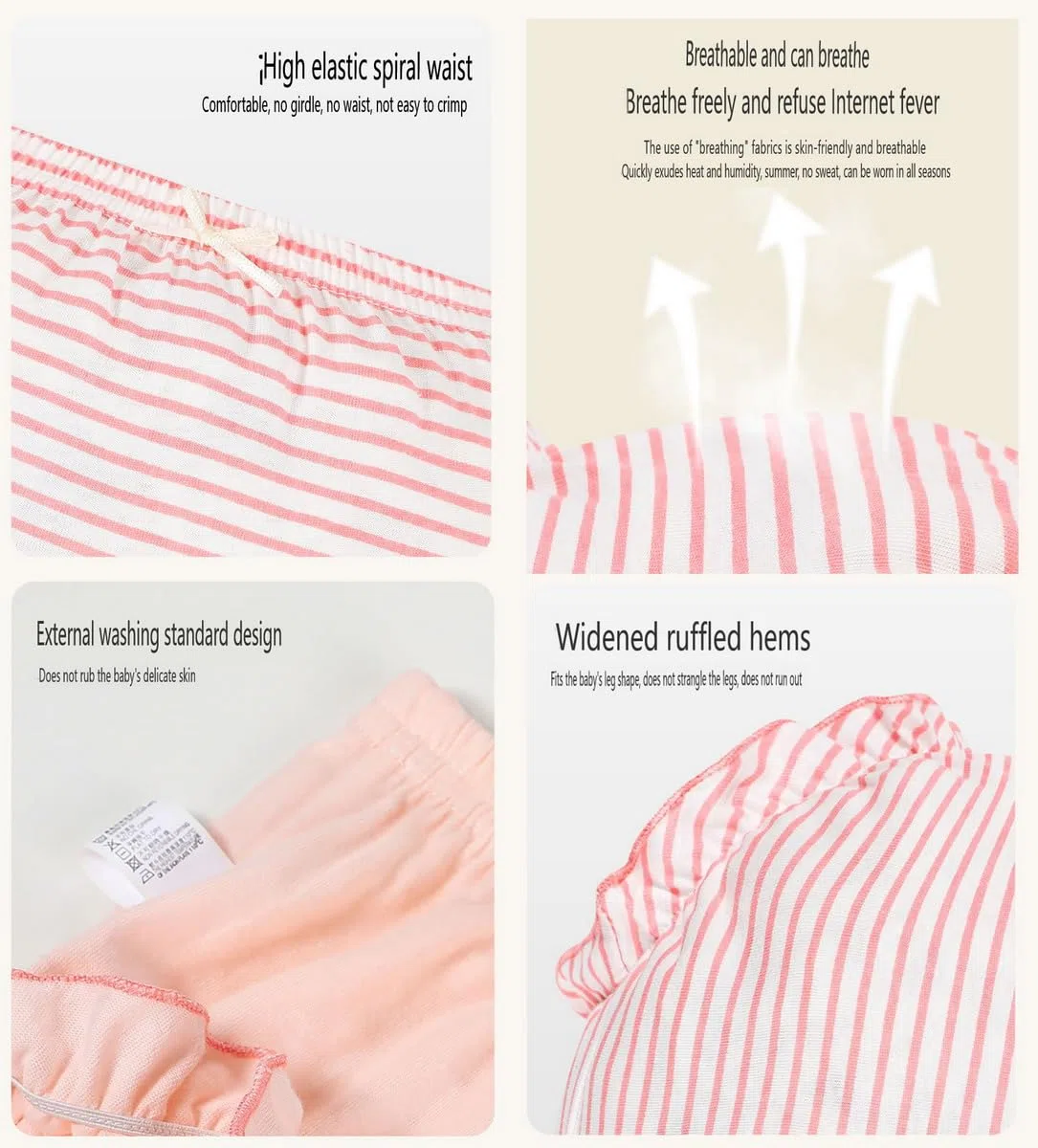 Intima per Neonate in Cotone Bloomer Pantaloncini con Volant, Mutandine Copertura Pannolini per Bambini, Bimba Neonata Biancheria Intima, Mutandine Assorbenti Apprendimento 2 Anni