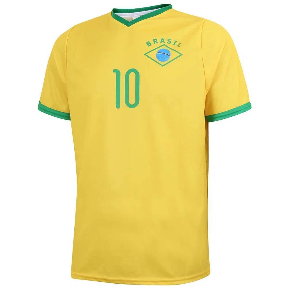 Kingdo Maglia da Calcio Brasile Neymar - Bambino e Adulto - Ragazzi - Uomini - Maglietta Sportiva - Abbigliamento Sportivo