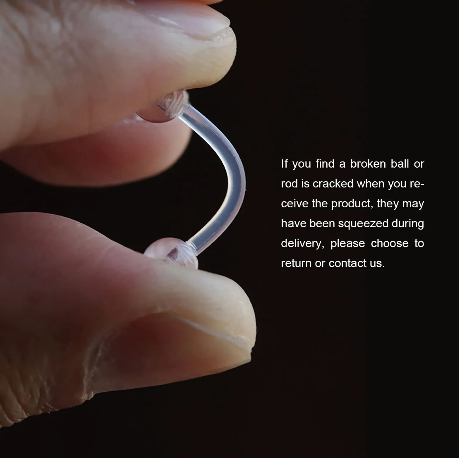 48Pz Piercing Retainer Trasparente di Bioflex Plastica per Naso Orecchio Septum Lingua Ombelico Capezzoli Silicone Teflon Piercings per Sopracciglio Labret Trago Industrial