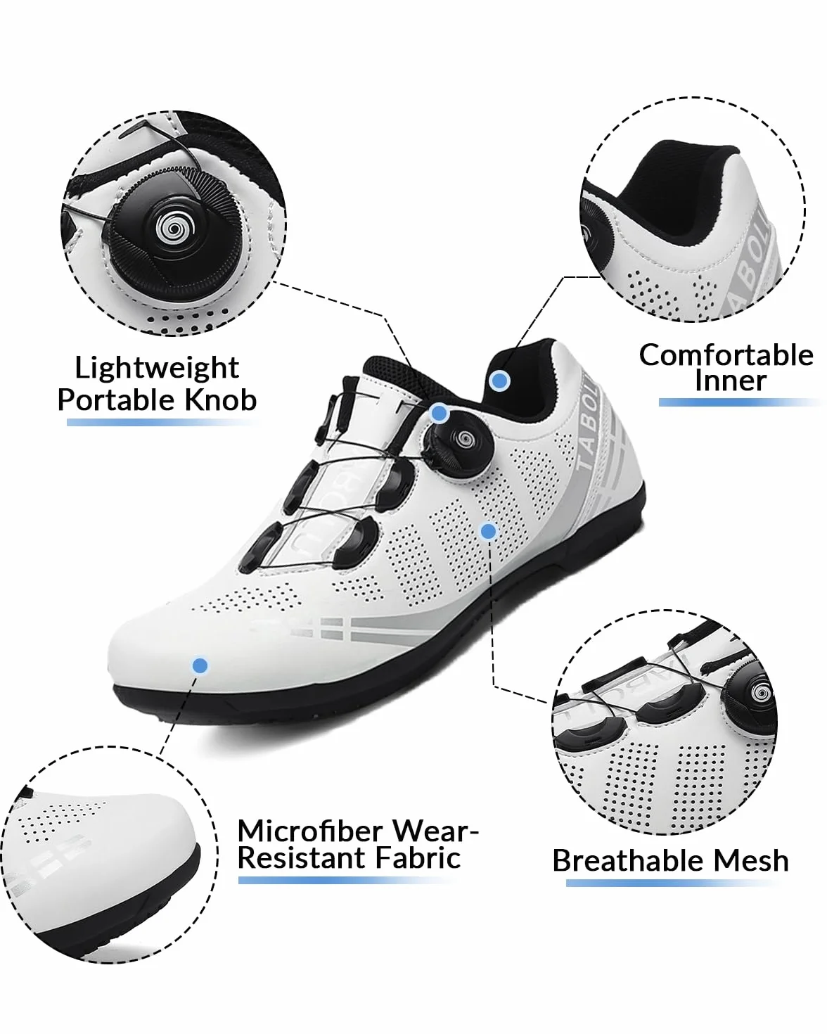 Hixingo Scarpe da Ciclismo Uomo Strada Donna Scarpe Da Equitazione su Strada e Montagna, Gomma Suola Scarpe da Ciclismo Senza Blocco 36-47 EU