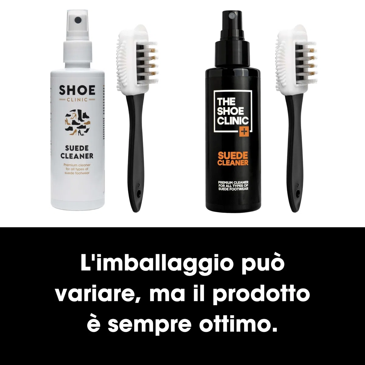 Shoe Clinic Kit di pulizia per scarpe spazzola per nabuk e camoscio e detergente per scarpe in pelle e camoscio per stivali, scarpe da ginnastica e scarpe da 125 ml