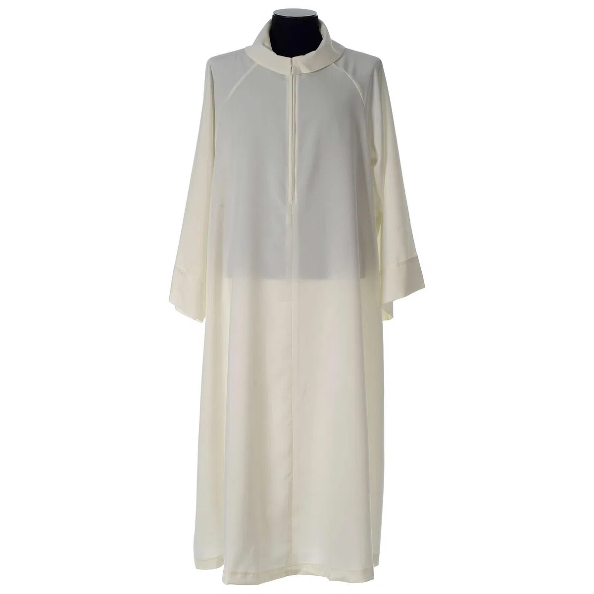 Holyart Camici: Camice avorio microfibra poliestere svasato con finto cappuccio, 155 cm (61 inc.)