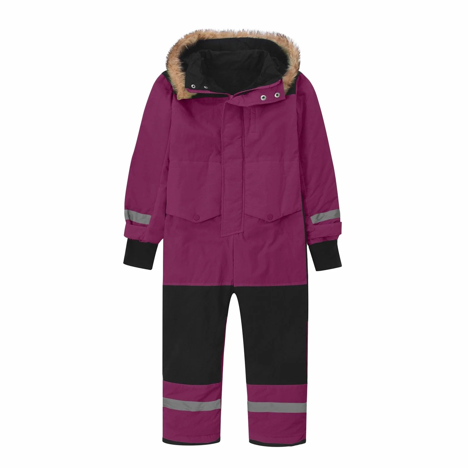 Generisch Body a maniche lunghe da neve per bambini e ragazzi, tuta da sci termica, invernale, calda, antivento, con tuta da fango rimovibile, per attività all'aria aperta, in mussola