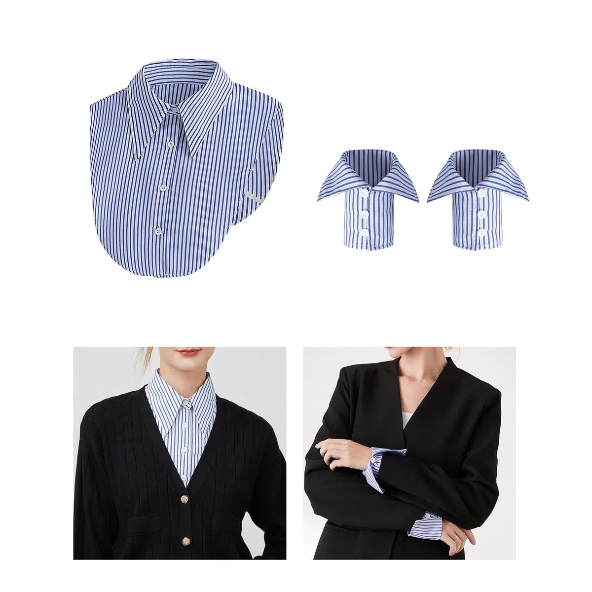 Versatile polsino da polso mezza camicia colletto falso staccabile risvolto diffusione versatile collare arte scialle scialle scialle decorativo