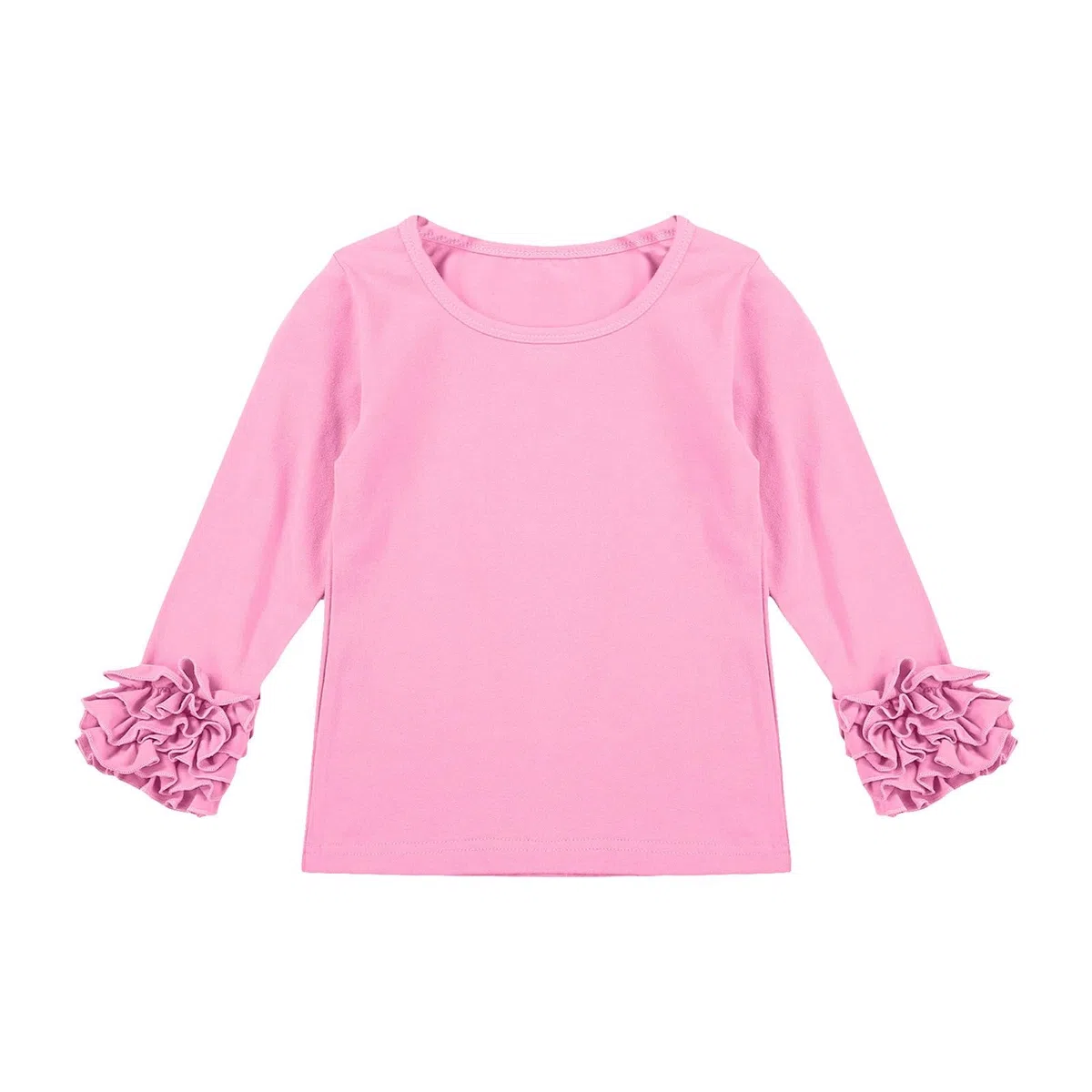 FGUUTYM Camicetta invernale base per ragazze e ragazze con camicetta in pizzo a maniche lunghe, casual, scollo rotondo, per bambini da 1 a 8
